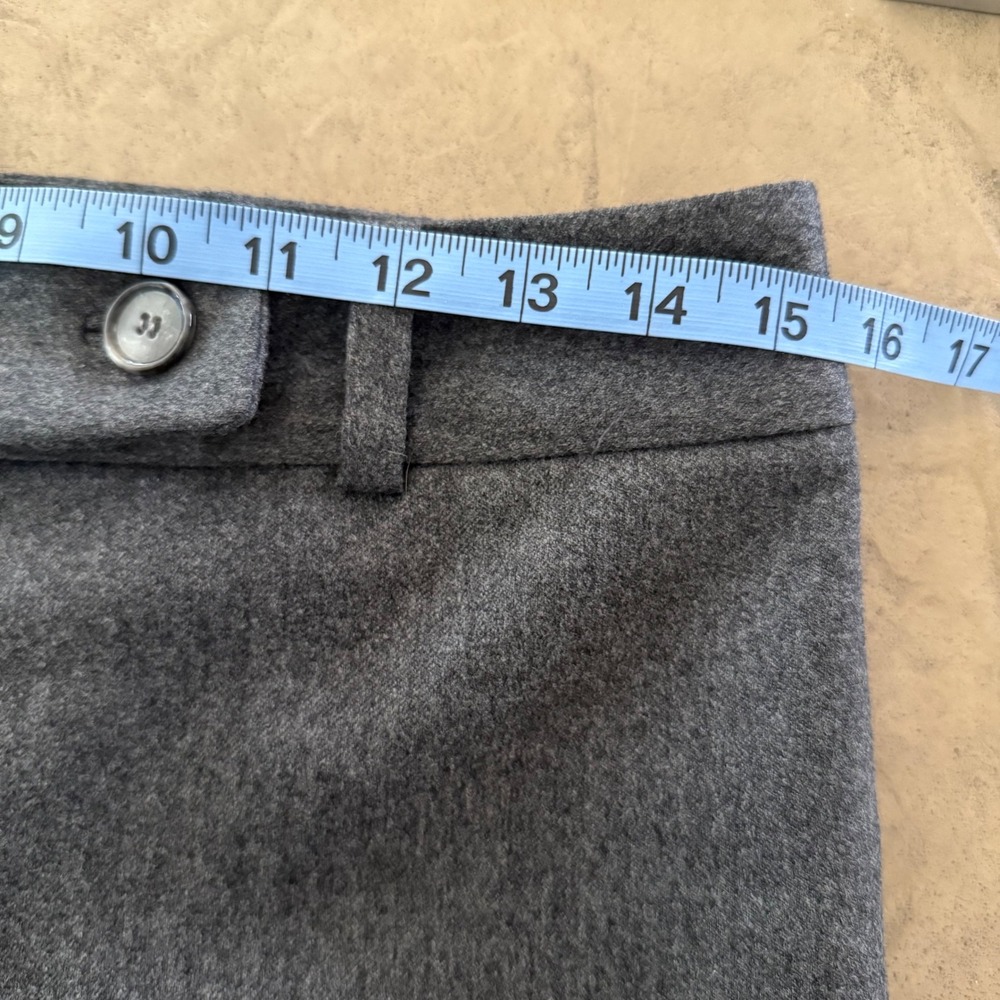 Ann Taylor Womens Gray Wool Cashmere Blend Wide Leg Dress Pants Trousers Size 4 - Picture 8 of 11